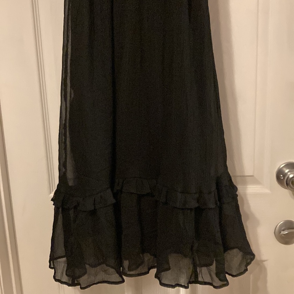 Old Navy Black Midi Dress with Ruffle Details - Picture 4 of 8